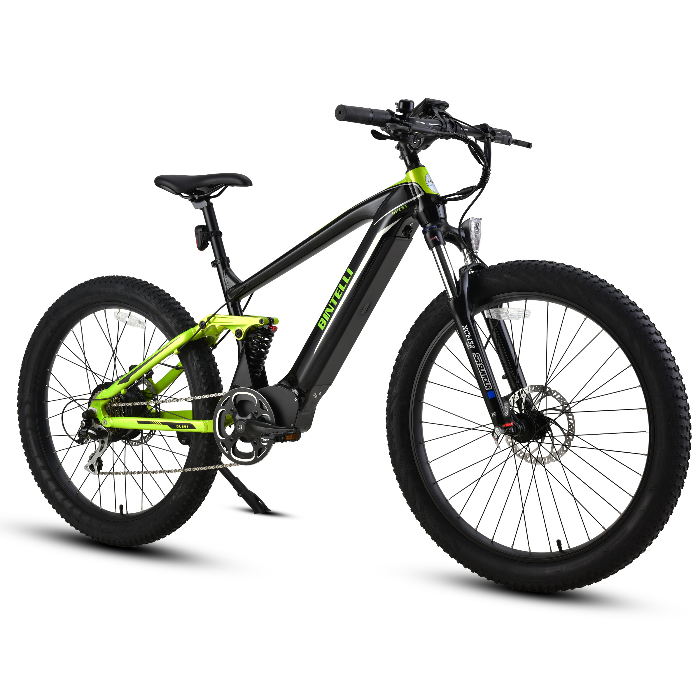 Bintelli Quest Fast Electric Bike in Color Black/Green