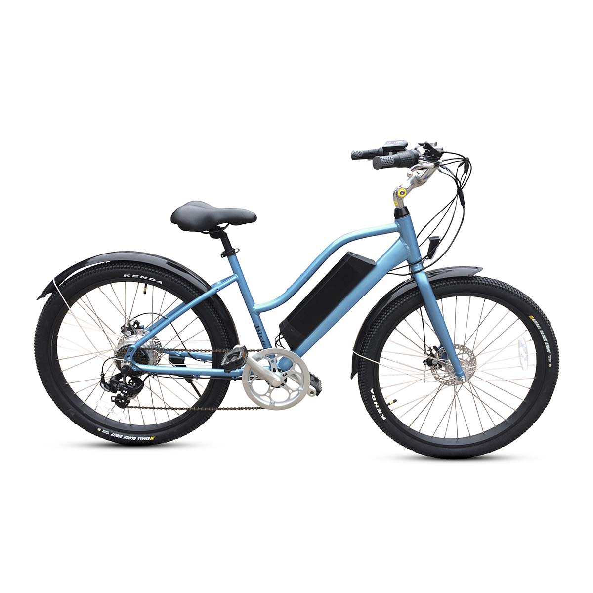 Bintelli B1 electric bicycles cruiser in light blue