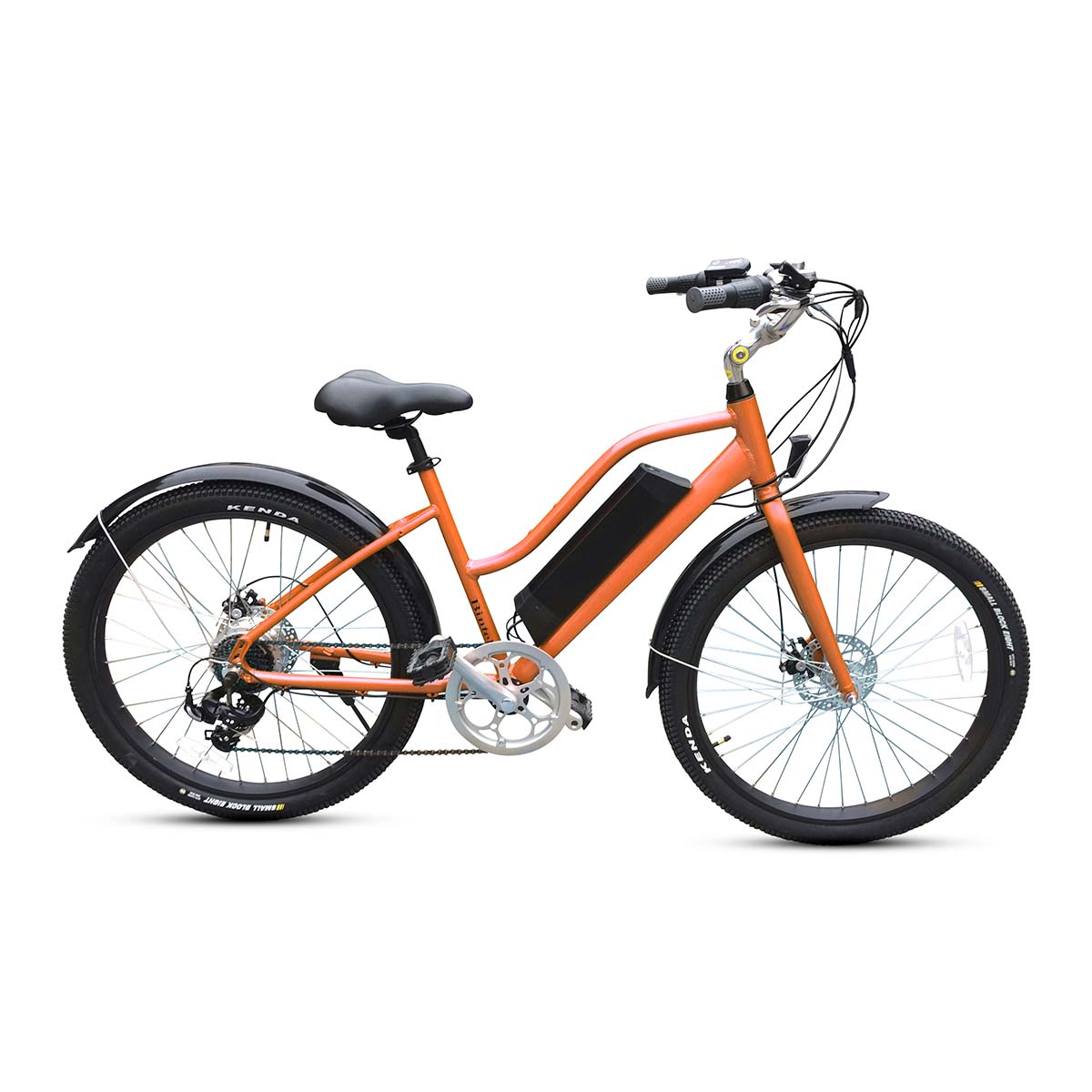 The white colour bintelli B1 electric bicycle with 350w and 20mph speed