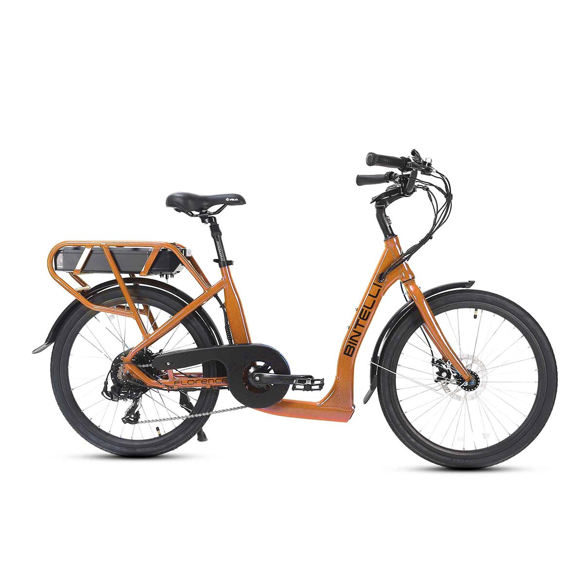 Bintelli Florence Step-Through Electric Bike in Color Orange