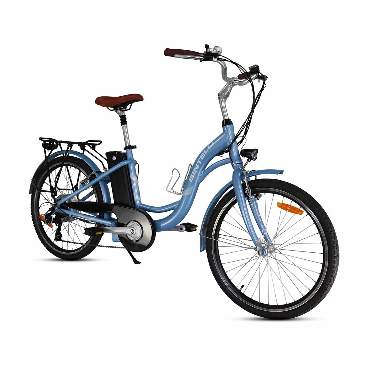 Bintelli Journey Step-Through Electric Bike in Color Light Blue