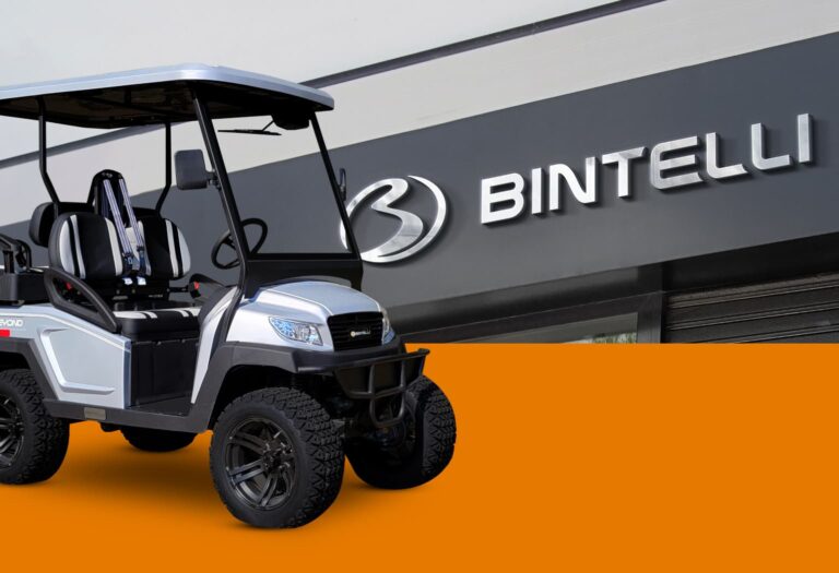 Bintelli Street legal Golf Cart Silver 4 seater