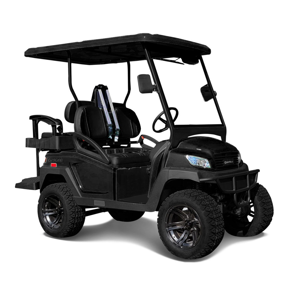 Bintelli Beyond Lifted 4PR street legal golf cart in Black