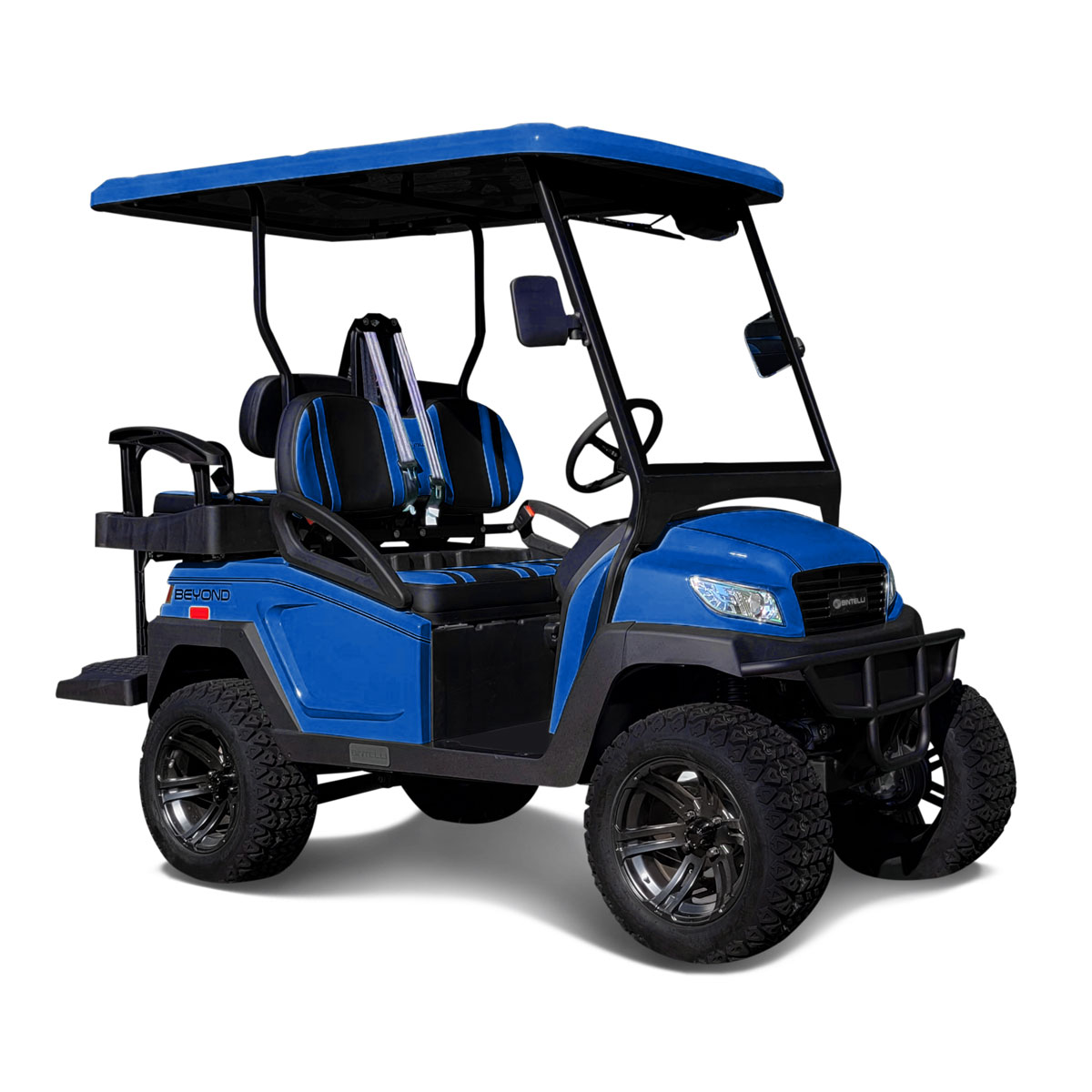 Bintelli Beyond Lifted 4PR street legal golf cart in Navy