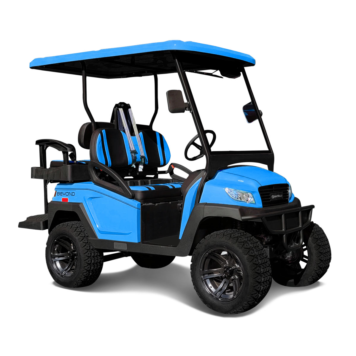 Bintelli Beyond Lifted 4PR street legal golf cart in Ocean Blue