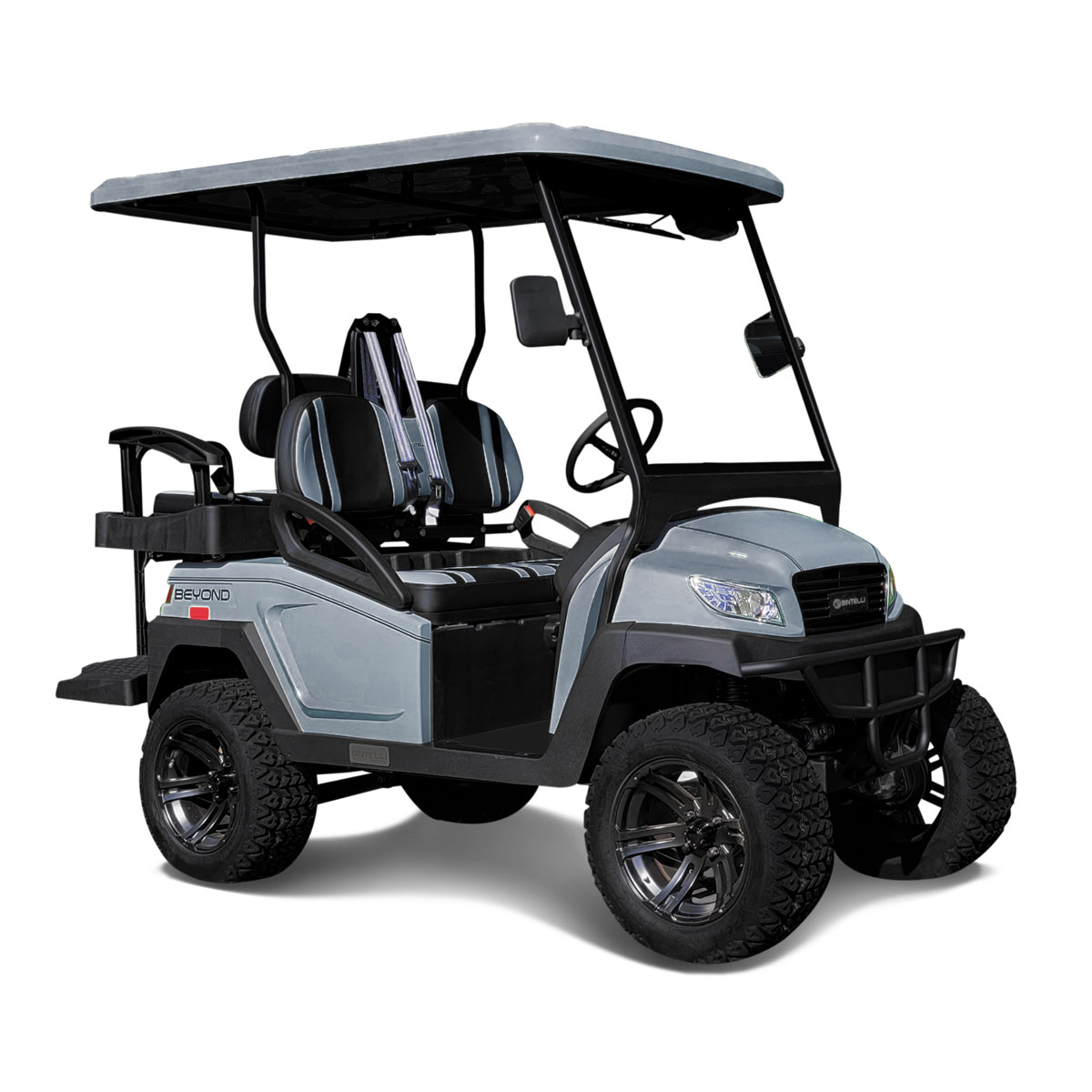 Bintelli Beyond Lifted 4PR street legal golf cart in Titanium