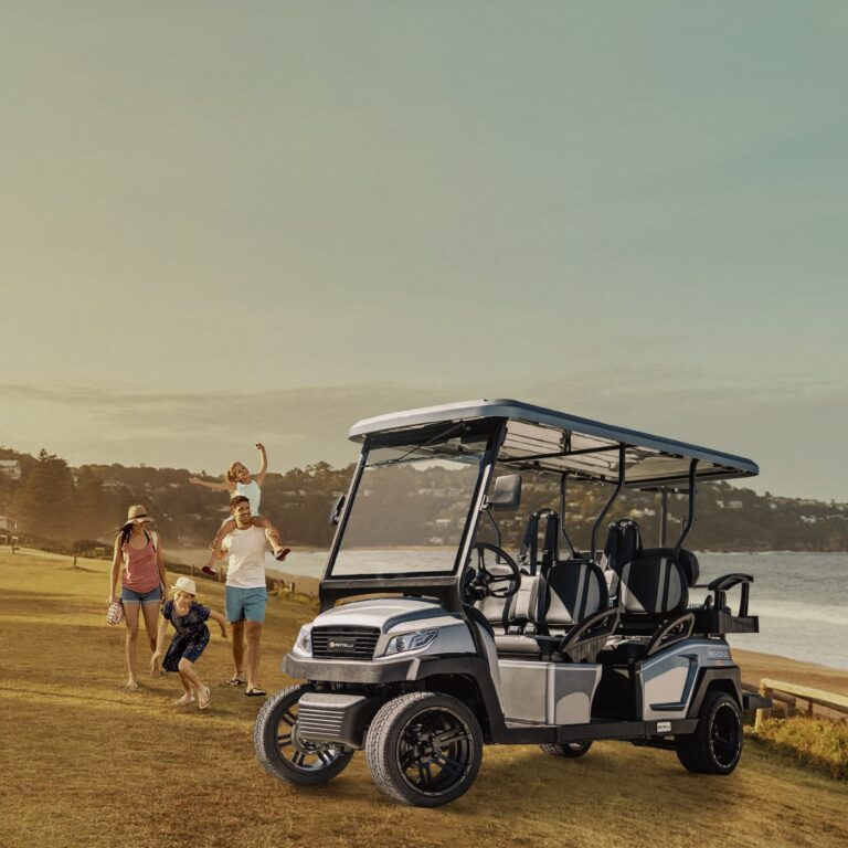 Family spending there good time with Bintelli street legal Golf cart