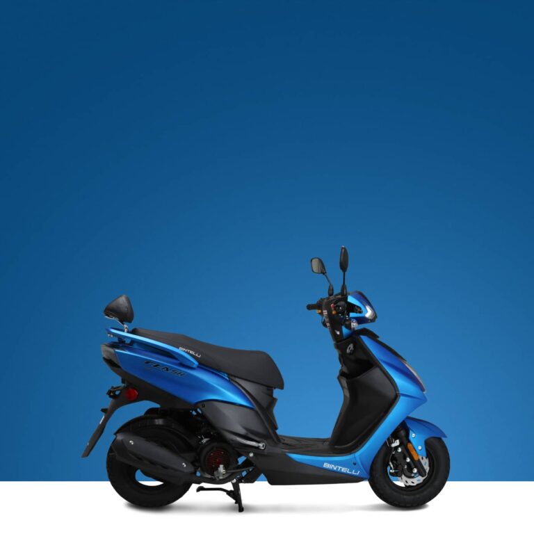 Bintelli Scooter Flash Blue Color Side View